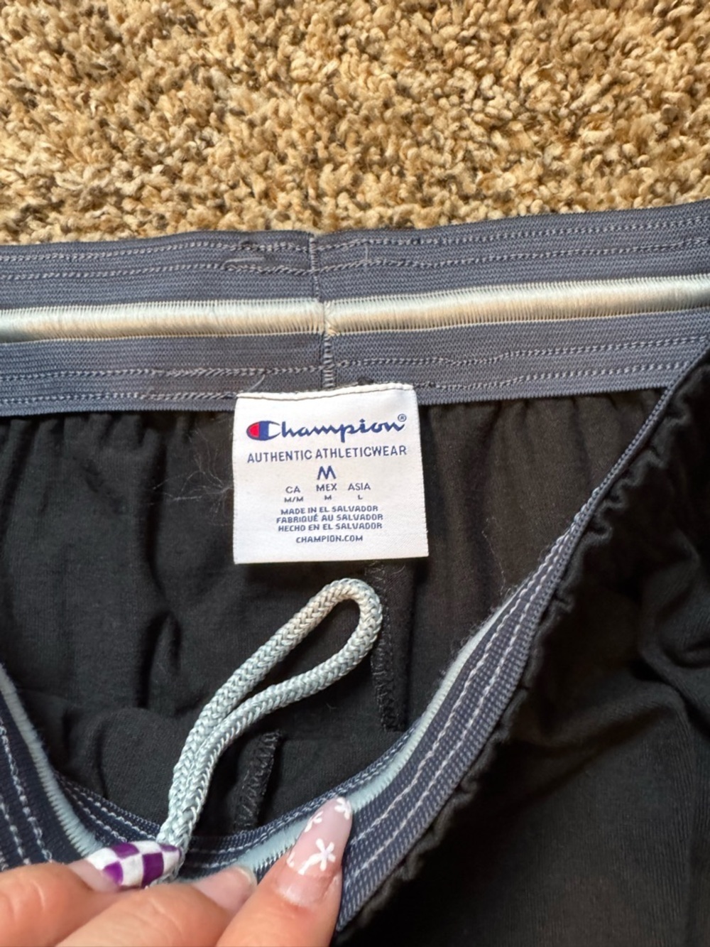 Champion Black Men's Lightweight Joggers with Elastic Cuffs - Picture 2 of 2